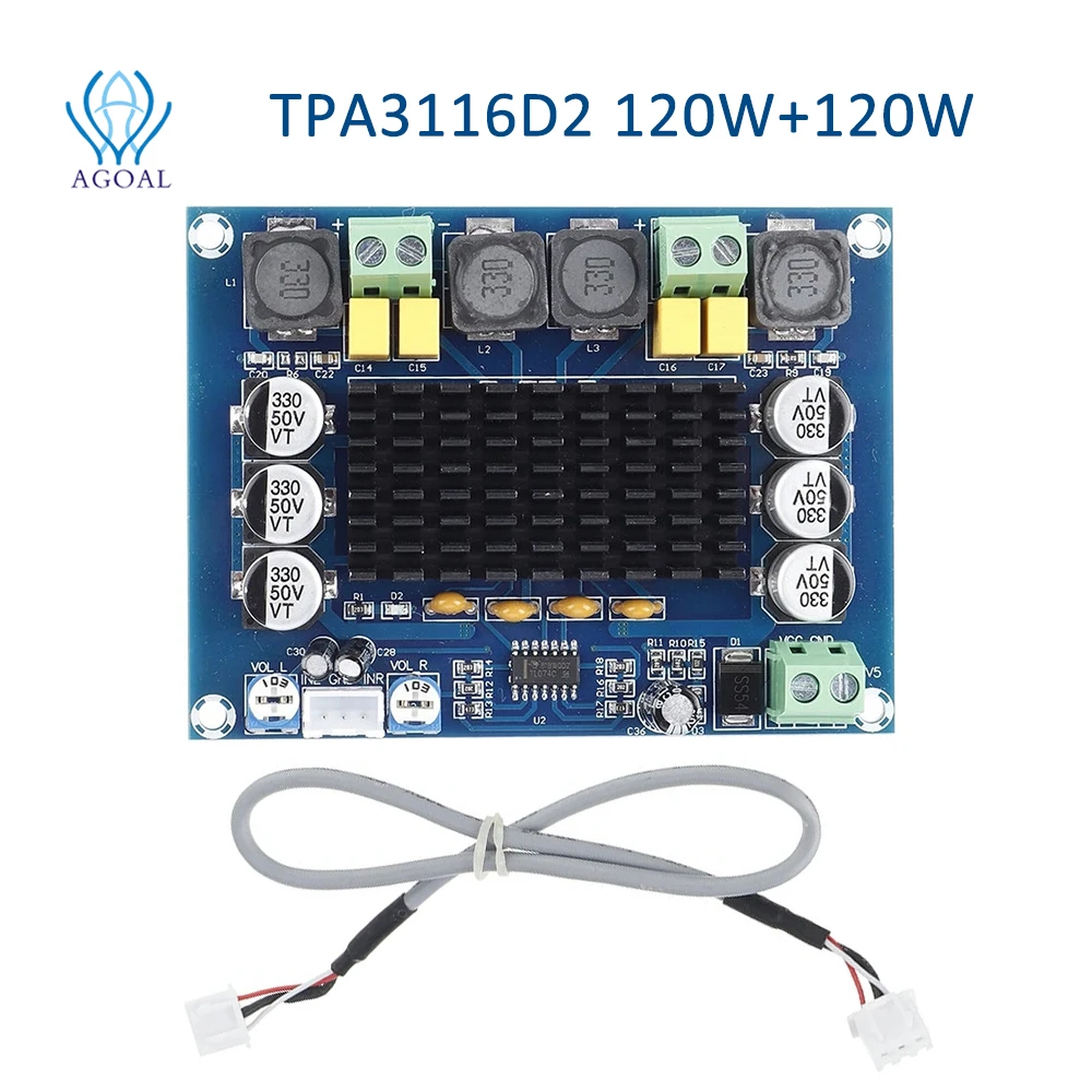 TPA3116D2 двухканальный стерео высокомощный цифровой аудио усилитель мощности 2*120 Вт