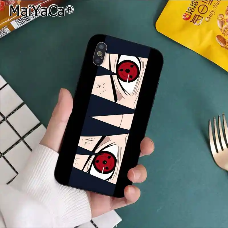 Maiyaca アニメナルトイタチ暁赤目のロゴカラフルなかわいい電話ケースのため 11 プロ Xs 最大 8 7 6 6 S プラス X 5 5 S Se Xr 電話用緩衝材 Aliexpress