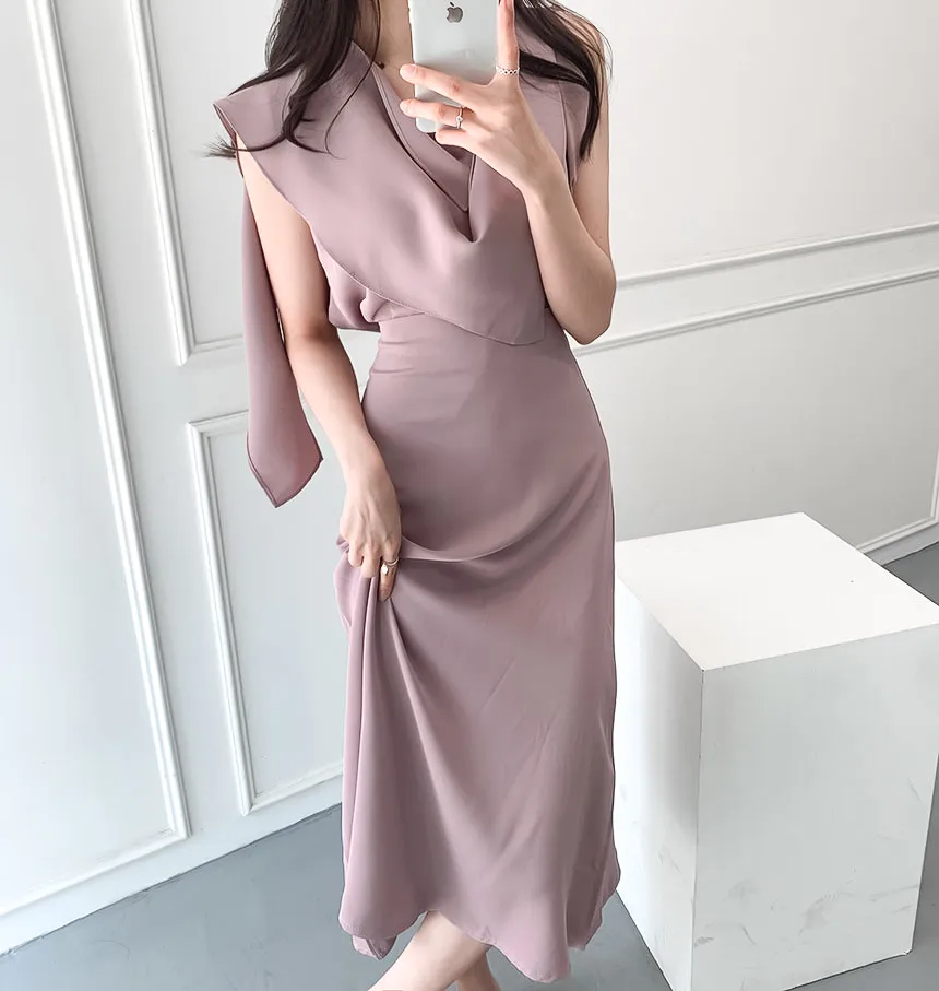 Однотонное элегантное вечернее платье женское винтажное длинное макси шикарная