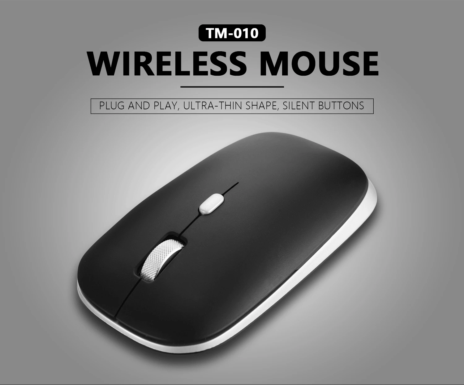 Wireless Computer Mouse, 2.4G Slim Portable Computer Mice with Nano Receiver for Notebook, PC, Laptop, MacBook wireless gaming mouse