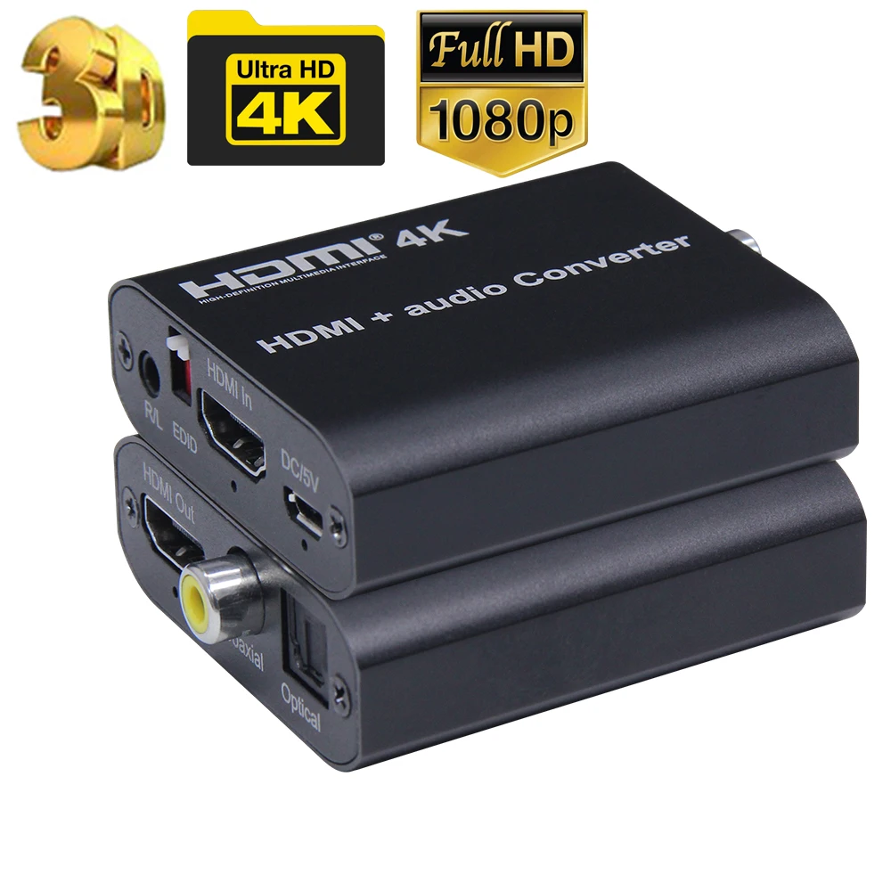 UHD 4K HDMI аудио экстрактор сплиттер к toslink Spdif коаксиальный конвертер адаптер +