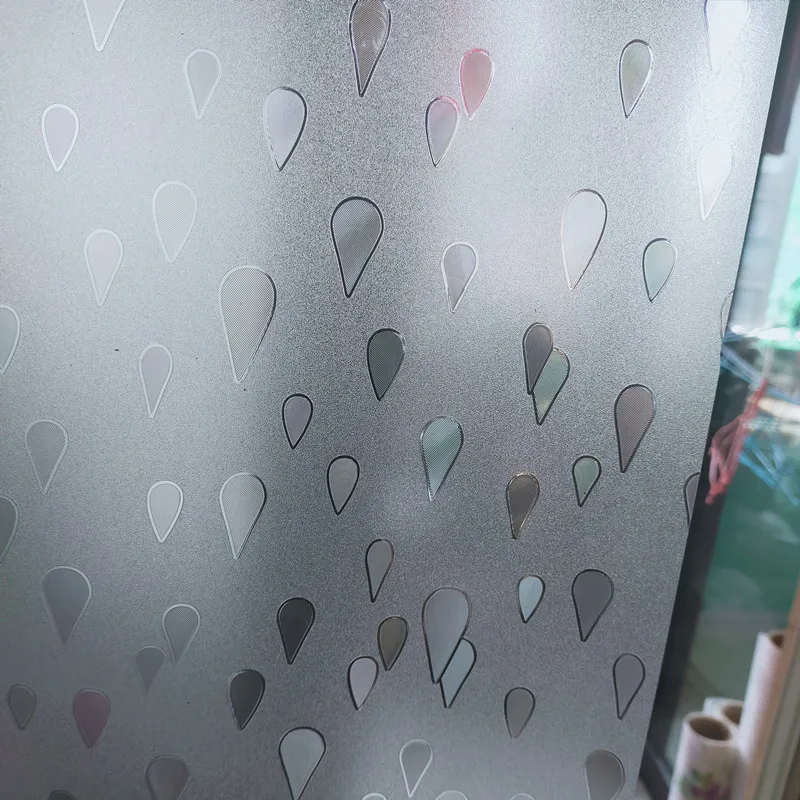 Goffratura 3D Cellophane Pellicola Per Vetri, Pellicola Per Finestre In Vetro Satinato Statico, Vetro Smerigliato Traslucido, Porta Scorrevole Per Bag