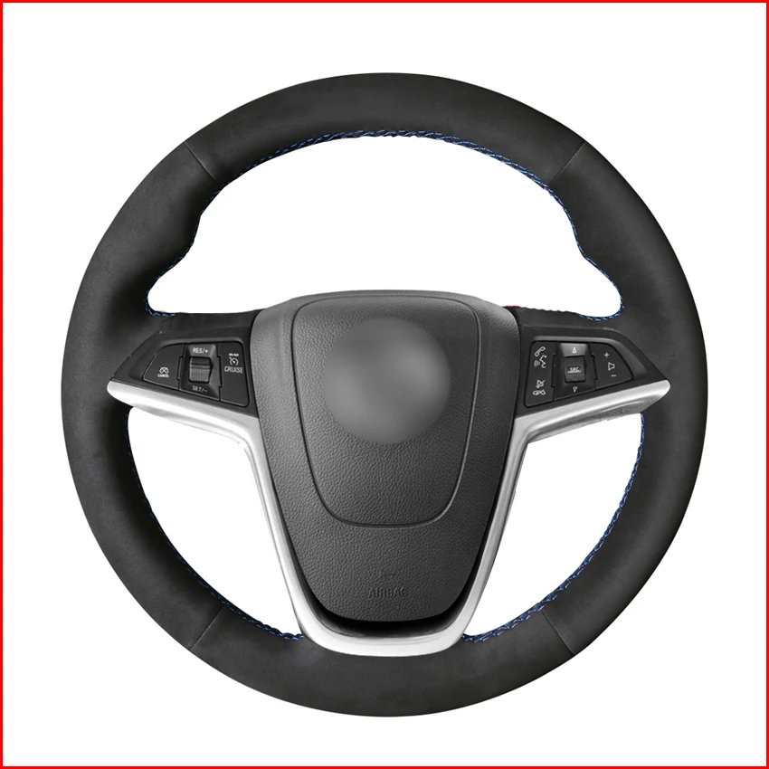 MEWANT-Black-Genuine-Leather-Steering-Wheel-Cover-for-Opel-Mokka-2012-2019-Insignia-2008-2013-Astra