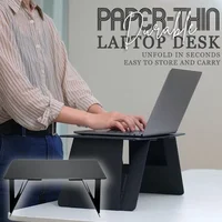 Papier-Thin Durable Laptop Schreibtisch für Bett Büro Tragbare Notebook PC Halter Faltbare Laptop Stand Mini Schreibtisch für Tablet PC Schwarz