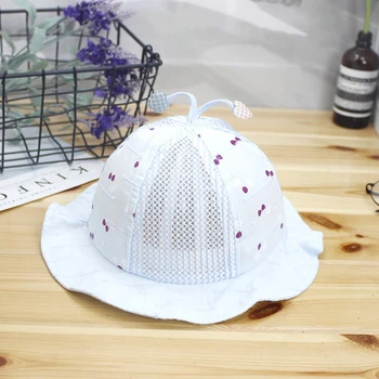 

Baby Toddler Girls Large Brim Sun Hat Cotton Sun Protection Bucket Hat Fisherman's Hat For Baby Girls