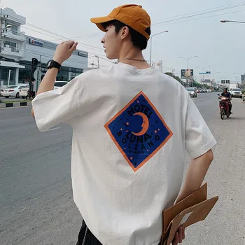 

Men Casual O-Neck Printed Tshirt Men's Summer Unisex Harajuku T-Shirt Male Loose Korean Japan T-shirts Clothes 2020