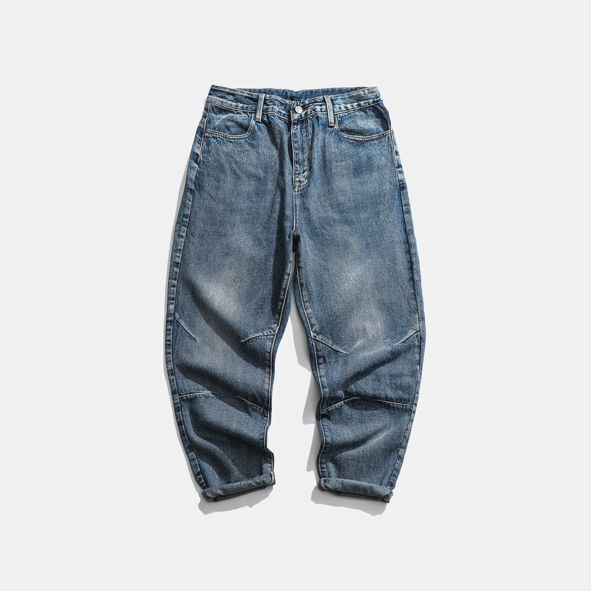 

City Where the Product 2019 Winter New Style after Pocket Retro Washing Jeans Men's Men'S Wear