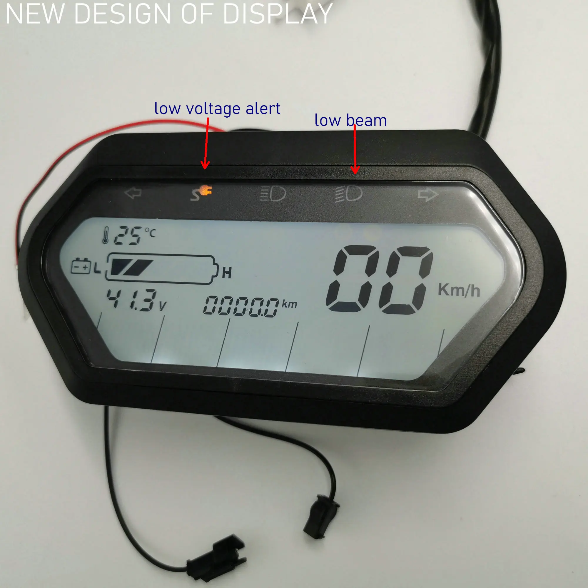 NEW DISPLAY VOLMETER INSTRUMENT FOR ELECTRIC SCOOTER EBIKE GAUGE 48V60V72V WITH HIGH LOW BEAM