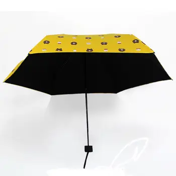 

Pink Gift Cute Bear Plaid Children Mini Pocket 5 Folding Compact Princess Anti UV Sun Rain Umbrella Parasol Adult Umbrellas W