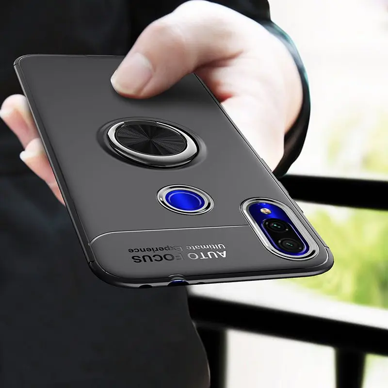 

For redmi note7 note7Pro redmi 7 7A Metal Invisible Ring Bracket TPU case for redmi note6 note6Pro Magnetic Absorption case