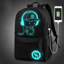 Водонепроницаемый Школьный рюкзак, студенческий, светящийся, с USB зарядкой, Противоугонный, для подростков, девочек и мальчиков, для 11, 12, 13, 14, 15, 15,6, 17,3, сумка для ноутбука