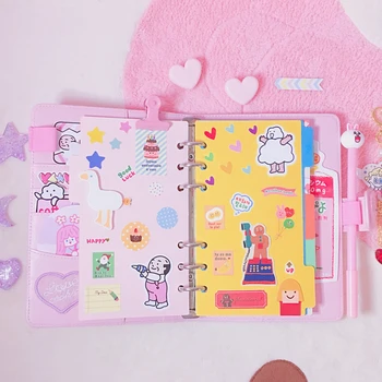 

6PCS Color decorative stickers DIY scrapbooking album journal diary week happy planner decorative stickers