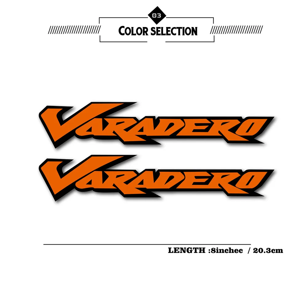 Мотоцикл Велосипед современный автомобиль Светоотражающая Водонепроницаемая наклейка бак багаж шлем логотип мото Наклейка для Honda VARADERO 125 1000 - Цвет: Reflective orange