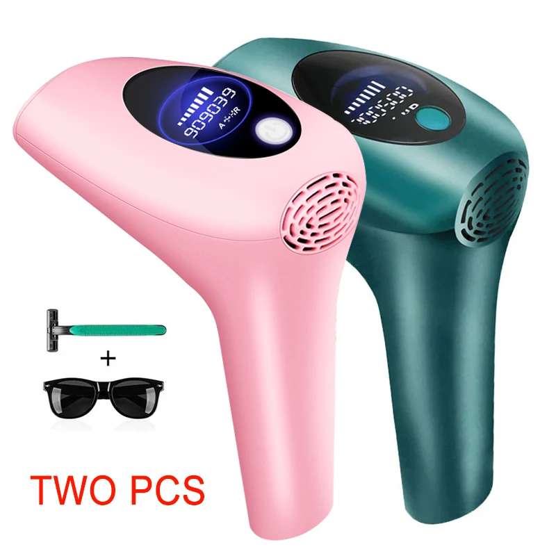 2 pcs Permanent 900000 Flashes Laser Epilator IPL Photoepilator Hair Removal depiladora Painless electric shaving Dropship |