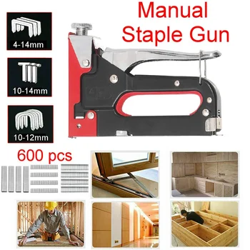 

U/T type 3 In 1 Multitool Nail Staple Gun Furniture Stapler Tools For Furniture Wood Door Upholstery Framing Rivet Tool