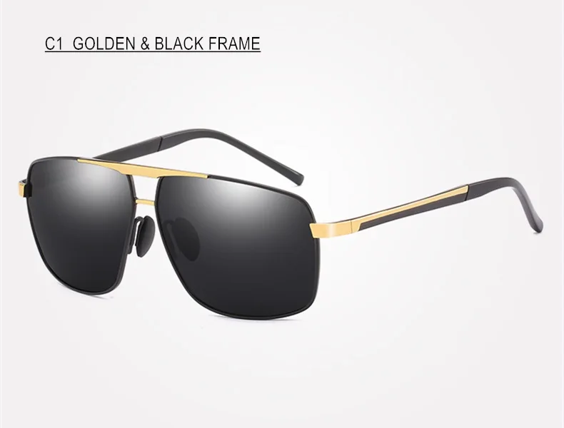 SUMONDY, очки по рецепту, солнцезащитные очки для близорукости, SPH от 0 до 6, для мужчин и женщин, очки для близорукости, для вождения, рыбалки, UF75 - Цвет оправы: C1  GOLDEN BLACK