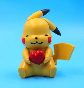 

Takara Tomy Doll Lovely Heart Pikachu Action Figure Toys for Children Christmas Gifts Pokemon Cake Decoration Ornaments