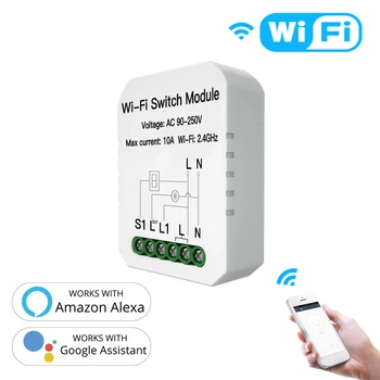 

US Version Smart Switch Smart Life/Tuya APP Single Pole 3 Way 1 Gang Module 90-250V Work with Alexa Google Home