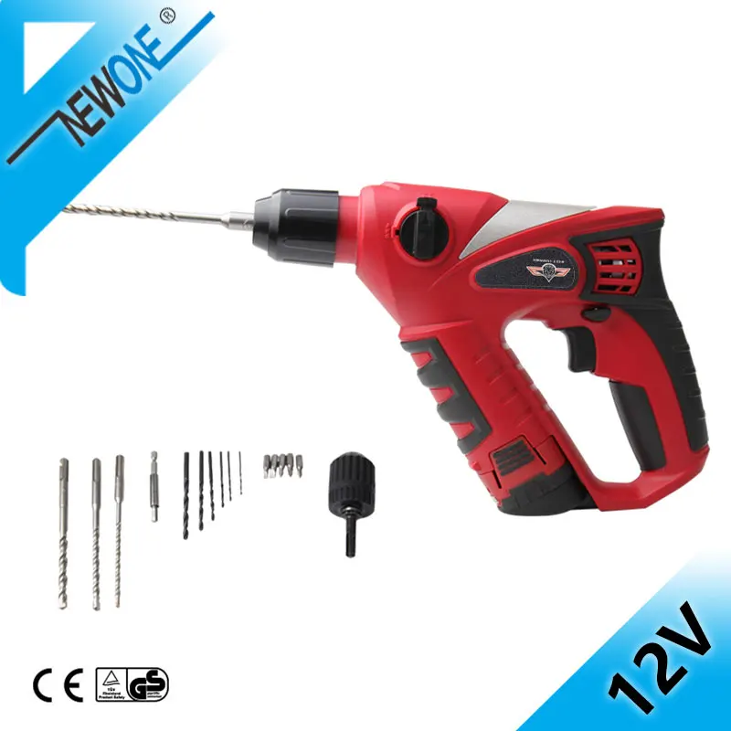 HEPHAESTUS 12V Multi function Electric Hammer, Cordless Impact Drill Hammer SDS Rotary Tools