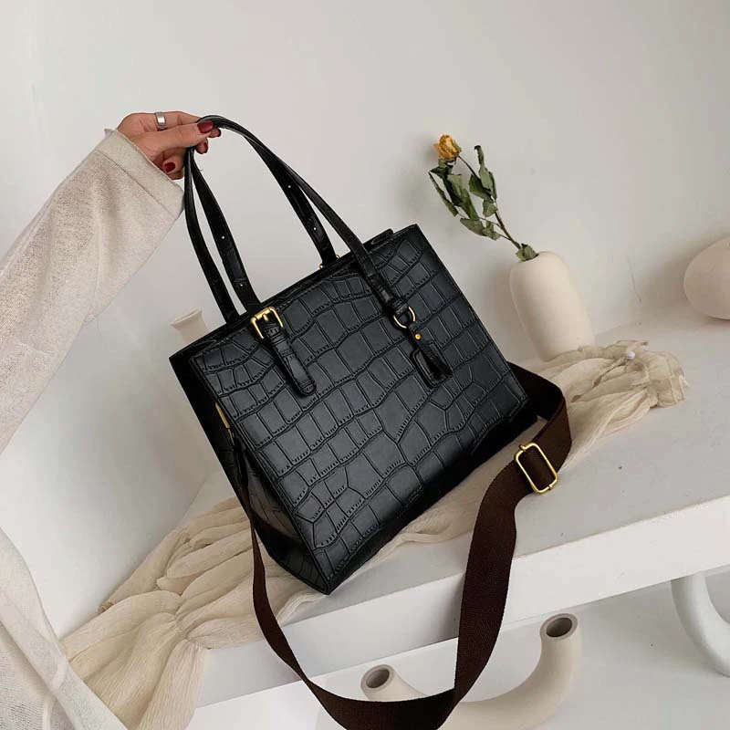 

2019 winter bag Stone Pattern Shoulder Bag for Women Leather Pu Quilted Bag Female Luxury Handbags Women Bags Designer Sac A Mai