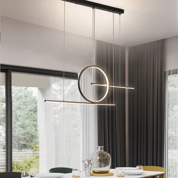 

Chandelierrec modern led pendant lights dining room lighting fixtures AC85-265V heigh-adjustable hanging dimming pendant lamp