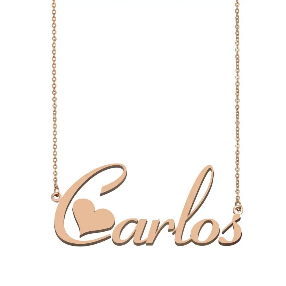 Carlos Name Necklace, Custom Name 