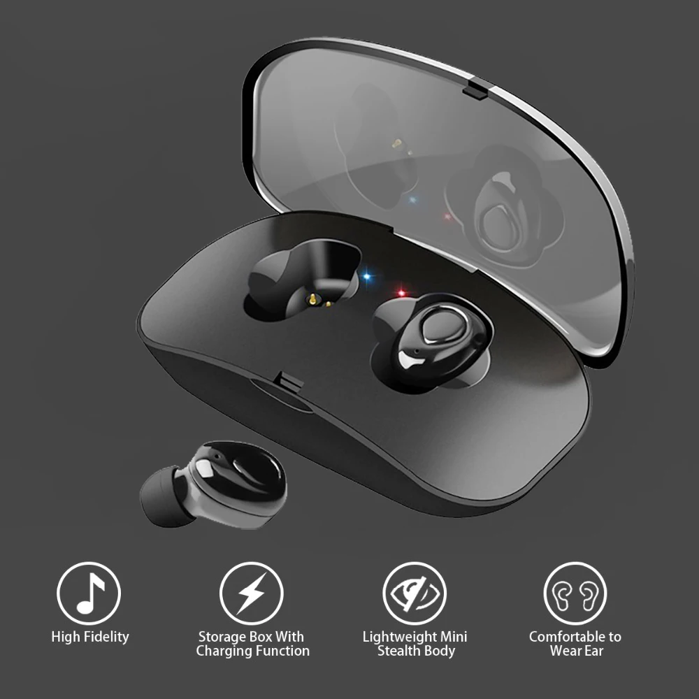 Новые X18 беспроводные Bluetooth V5.0 наушники гарнитура для IOS/Andorid с микрофоном зарядная коробка свободные руки спортивные наушники