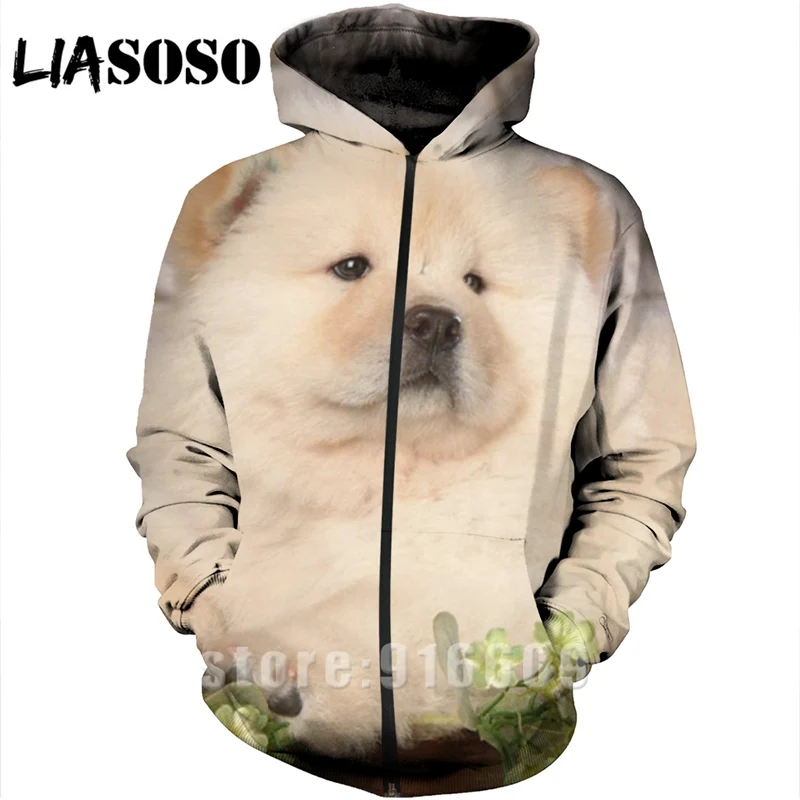 Толстовка с 3D принтом homme dog для мужчин с животными чау-чау wo для мужчин Уличная Harajuku Толстовка рубашка на молнии Аниме толстовки с длинными рукавами A370