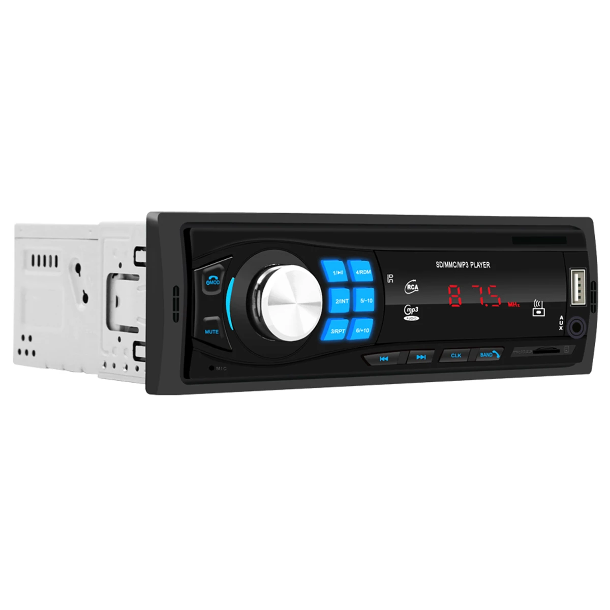 Универсальный автомобильный BT MP3 плеер USB/разъём подачи внешнего сигнала AUX-In/аудио 4-канальный плеер Hands-Free звонков плеер с микрофоном цифровой Дисплей