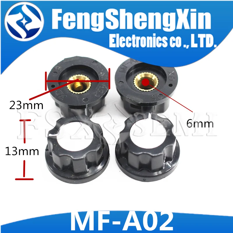 Potentiometer Knobs 10pcs MF-A01 potentiometer knob WH118/WX050 bakelite knob copper core 6mm