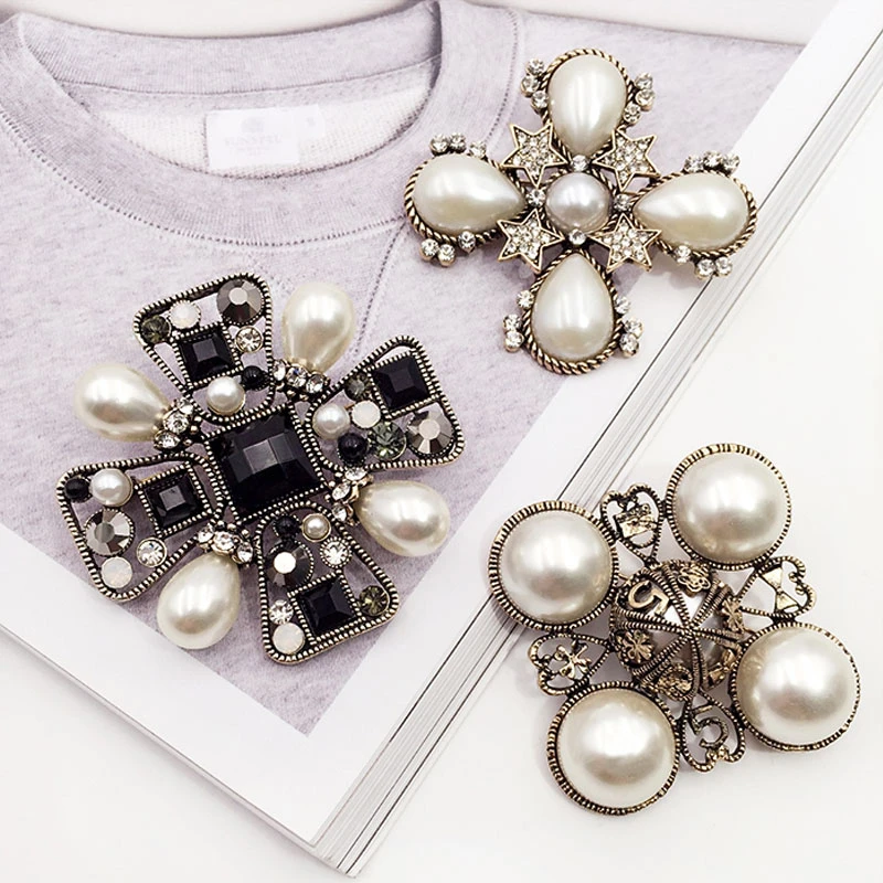 Retro Famous Luxury Brand Designer Brooch High Quality Big Pearl 5