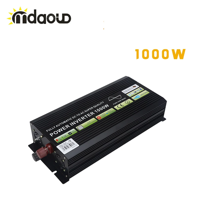 

1000W Pure Sine Wave Car Power Inverter Adaptor with USB Outlet Camping Inverter Power Back-up