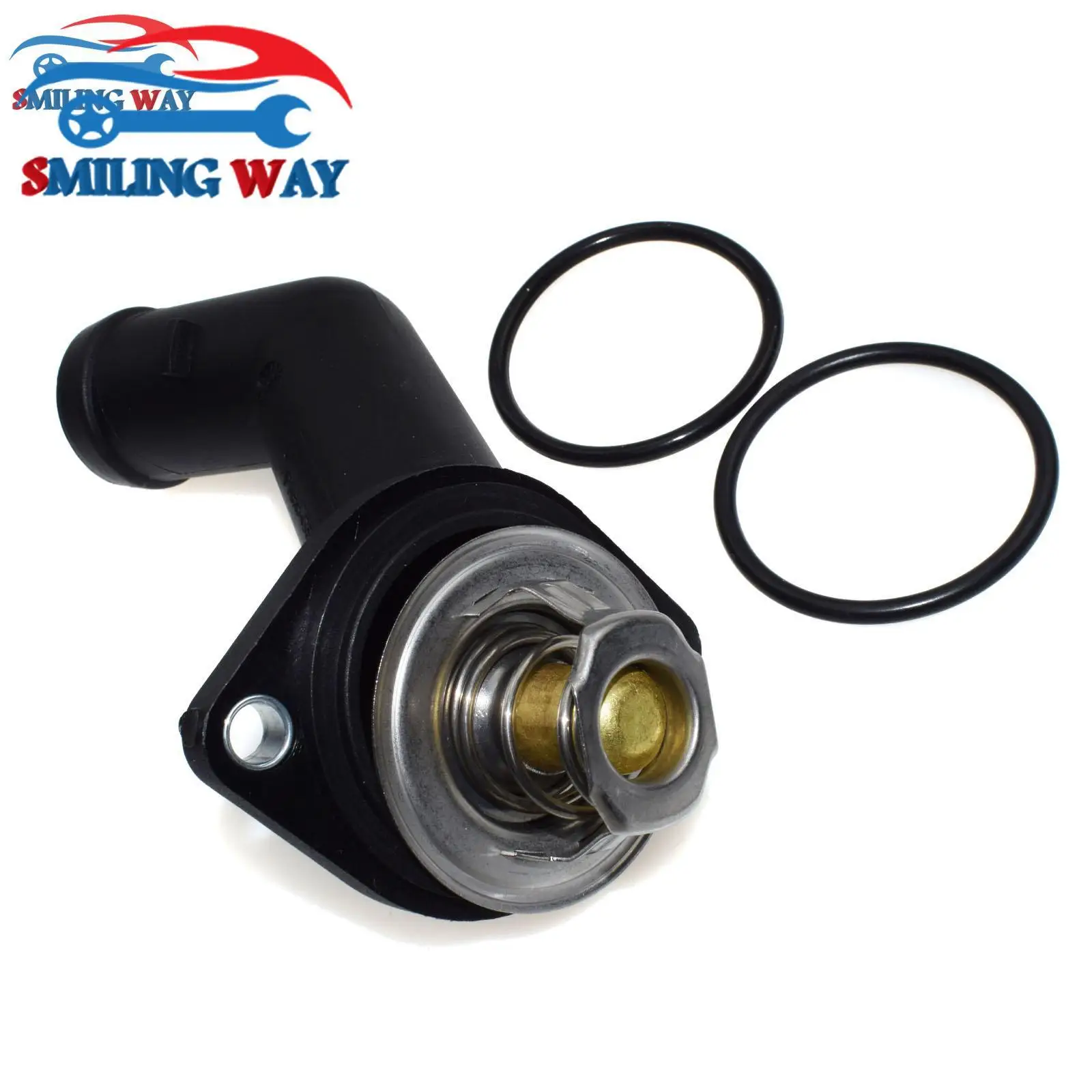 SMILING WAY# Coolant Thermostat+ Housing+ Seal For VW Golf Jetta Passat Beetle Cabrio Caddy Polo, Audi TT A4& Quattro