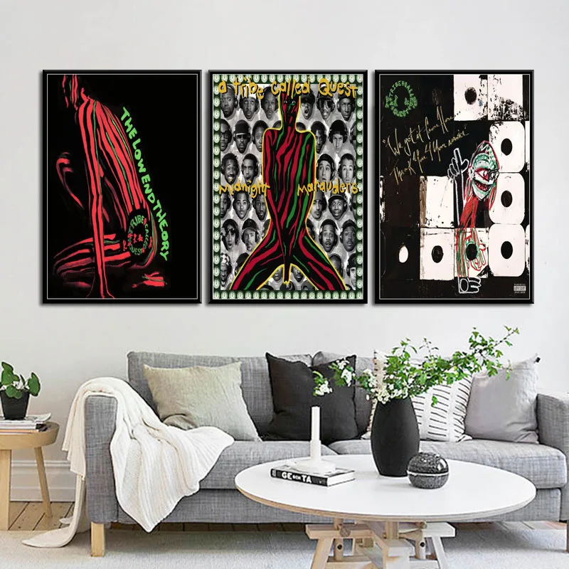 

P804 Tribe Called Quest The Low End Theory Midnight Marauders Hot Album Hip Hop Art Painting Silk Canvas Poster Wall Home Decor