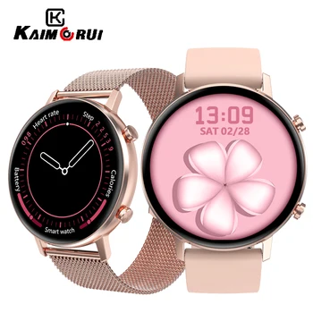 

2020 Smart Watch Women 1.3 inch Full Touch Screen IP67 Heart Rate Blood Pressure Smart Bracelet DT96 Smartwatch For Android iOS