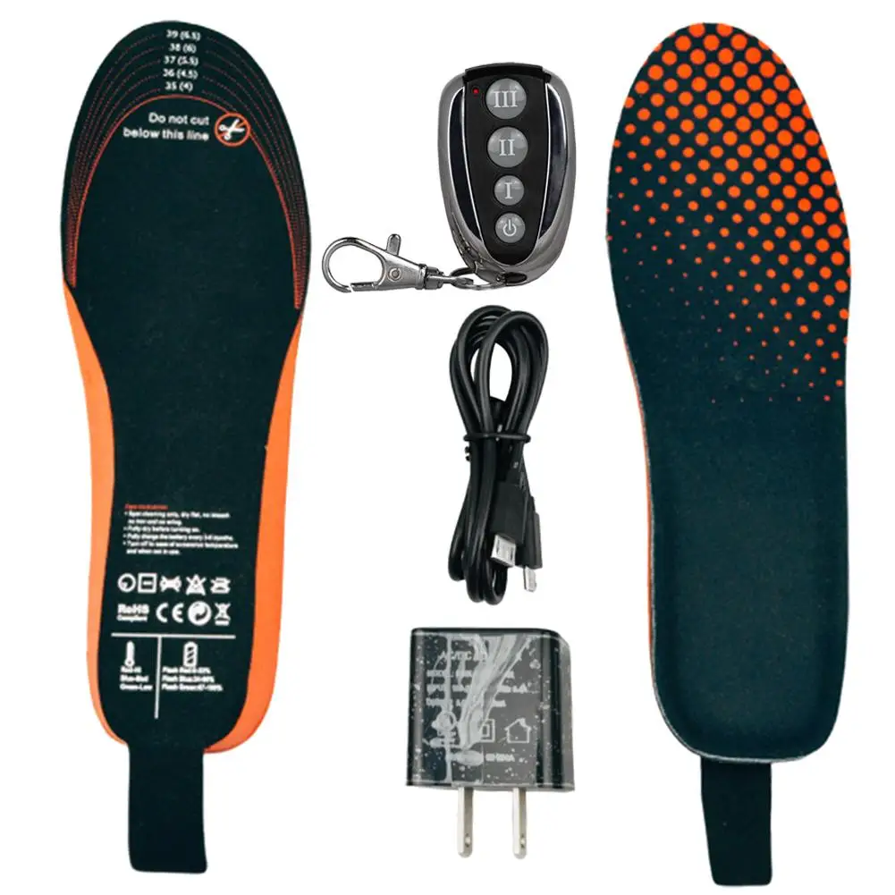 

Winter Remote Control Rechargeable Heating Insole Lithium Battery Electric Heated Insoles for Blood Circulation Promotion