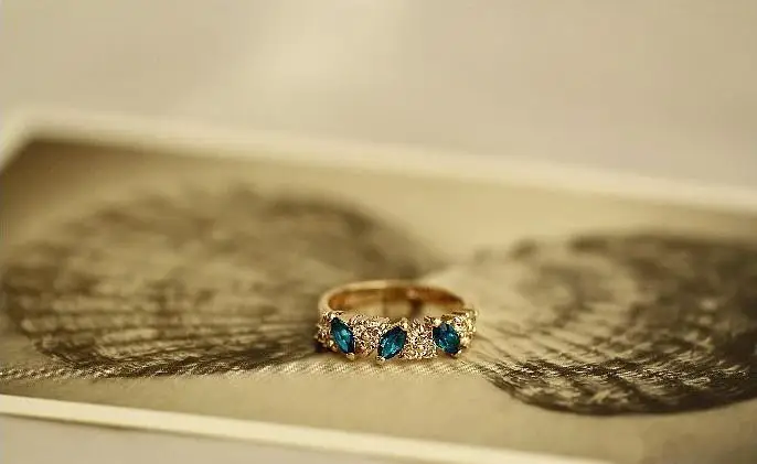 Vintage sweet rhinestone ring Women girl Accessories jewelry finger ring jewelry accessories