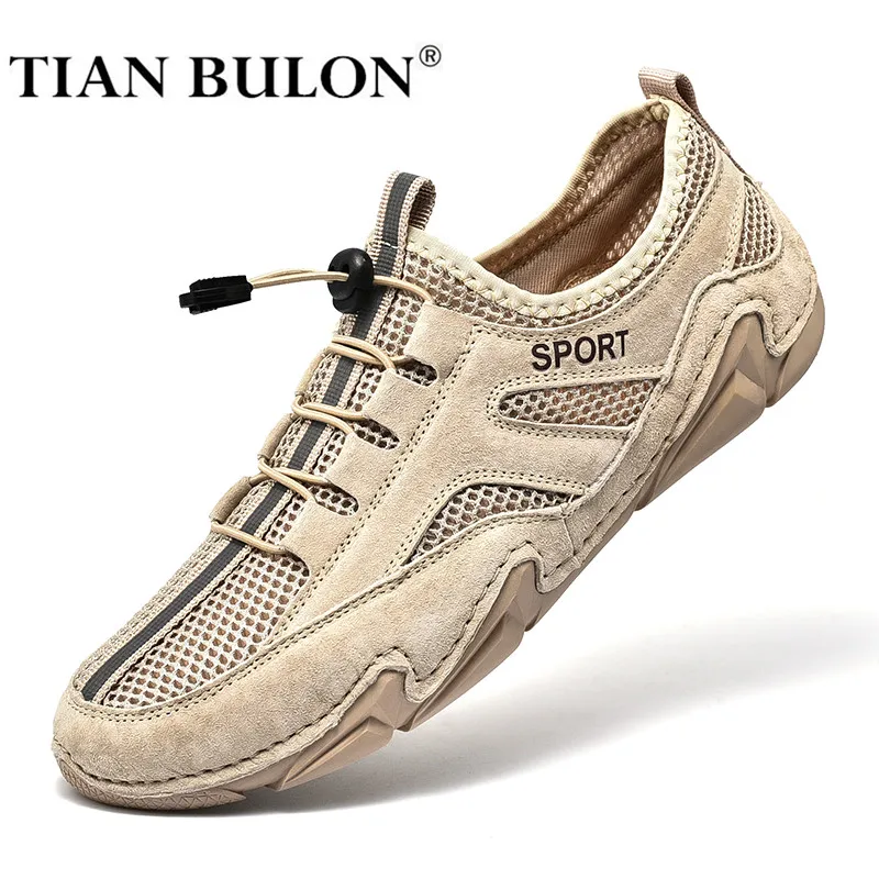Gran venta Zapatos casuales de los hombres de diseñador de moda Zapatillas de deporte de los hombres de estilo británico de los hombres de los holgazanes zapatos de cuero transpirable zapatos de barco zapatos de talla grande 38-46 y9VKMqRdkoE