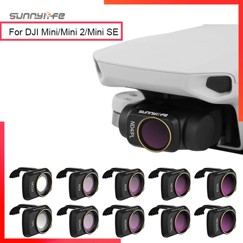 Аксессуары для дрона DJI Mavic Mini SE/Mini 2 фильтры UV ND CPL 4/8/16/32 NDPL 8 Полярный комплект