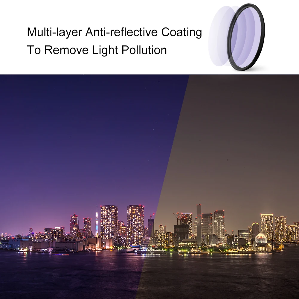 Ceny K F Concept filtr bezbarwny 58mm 67mm 72mm 77mm 82mm wielowarstwowa powłoka Nano redukcja zanieczyszczeń na nocne niebo i gwiazda Camer