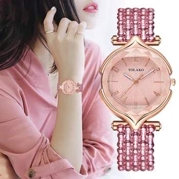 

Relogio Women Watches Flower Round Glass Alloy Quartz Wrist Watch Casual Simple Exquisite Ladies Clock Watch Gifts Montre Femme