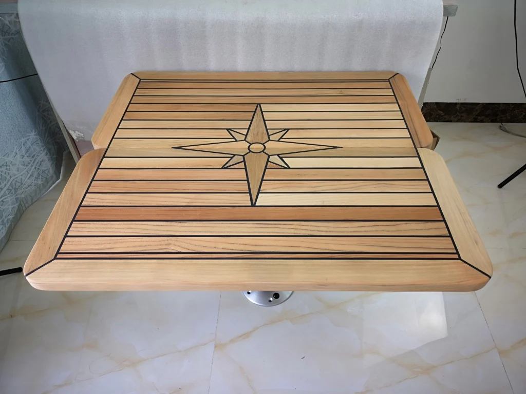 680/340x1000 мм Складная столешница из тика с морской лодкой Nautic Star RV TF34100