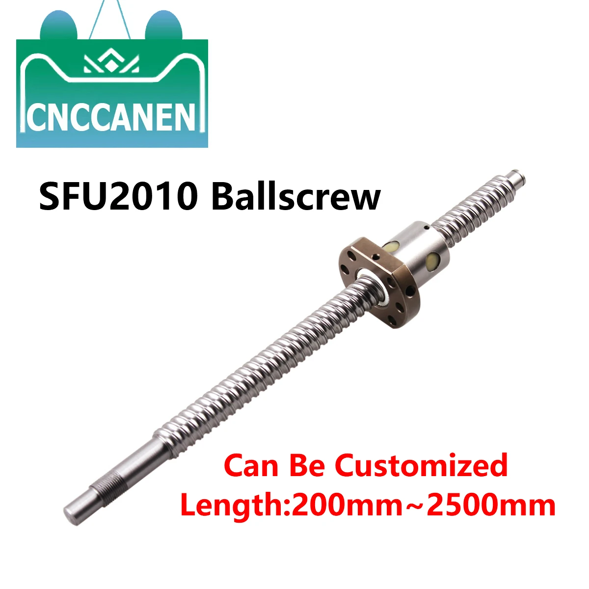 Шариковый винт SFU2010 C7 Концевая обработка 200 300 мм 500 550 600 800 1500 + RM2010 одна шариковая