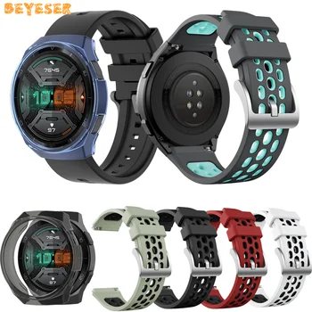 

Watch Transparent TPU Anti-fall Protective Case for Huawei Watch GT 2e Watch Band Half-packed Protective Case Replaceable strap