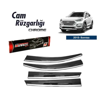 

Chromium-Plated Rain Window Visor Wind the Deflectors For Hyundai Tucson 2015 2016 2017 2018 2019 Piano black 4 pcs