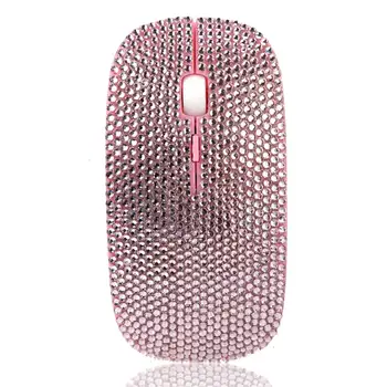 

Bling Dazzle Luxury Stylish Pink Austrian Rhinestone Crystals Wireless Computer Mouse Gift