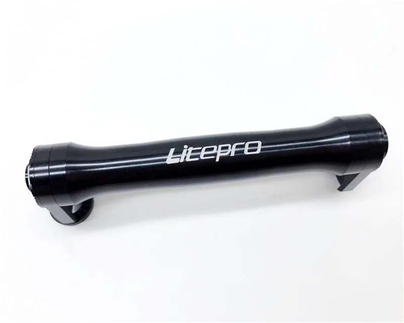 BLACK Litepro 4 colors Folding Bike Extension bar Block Telescopic Rod for Brompton Racks Easy Wheel Ultralight 82g - Цвет: BLACK