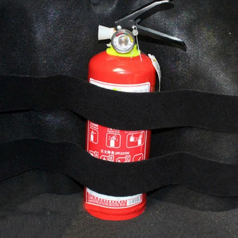 2 PCS Fire Extinguisher Car Trunk Holder Universal Strap Down Design Organizer 