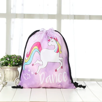

bunches bags drawstring Backpack fashion Women printing travel softback men Unicorn drawstring bags unisex Casual shoulder 3D