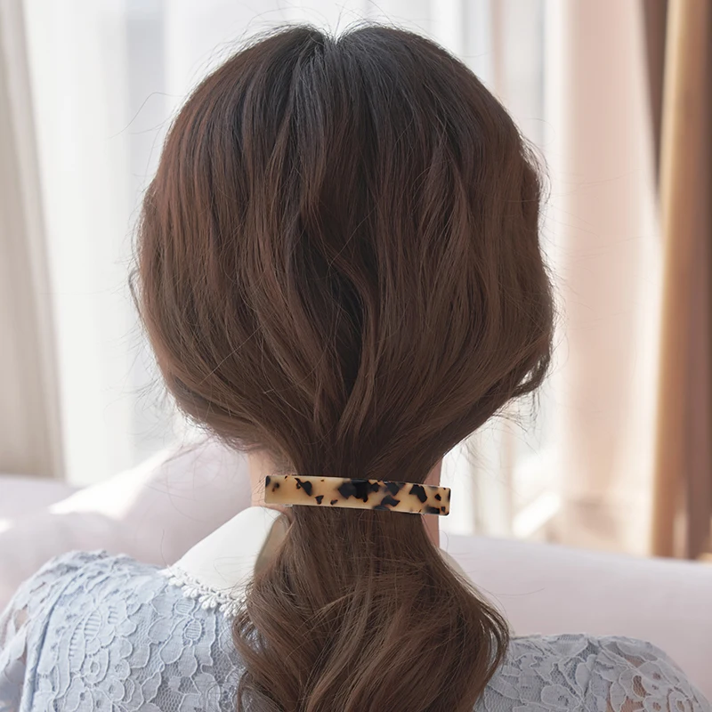 

CHIMERA Classic French Barrette Clips Hair Pins for Women Thick Hair Accessories Trendy Leopard Acetate Resin Hairgrips Clamps